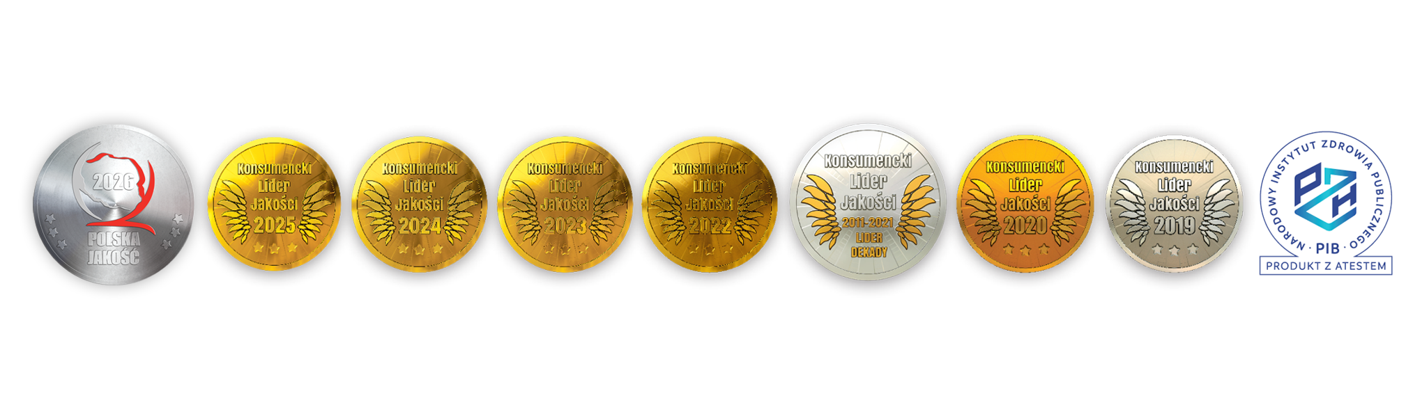 Nagrody HumiStop — Polska Jakość 2026, Konsumencki Lider Jakości 2019–2025, Lider Dekady 2011–2021, Atest PZH